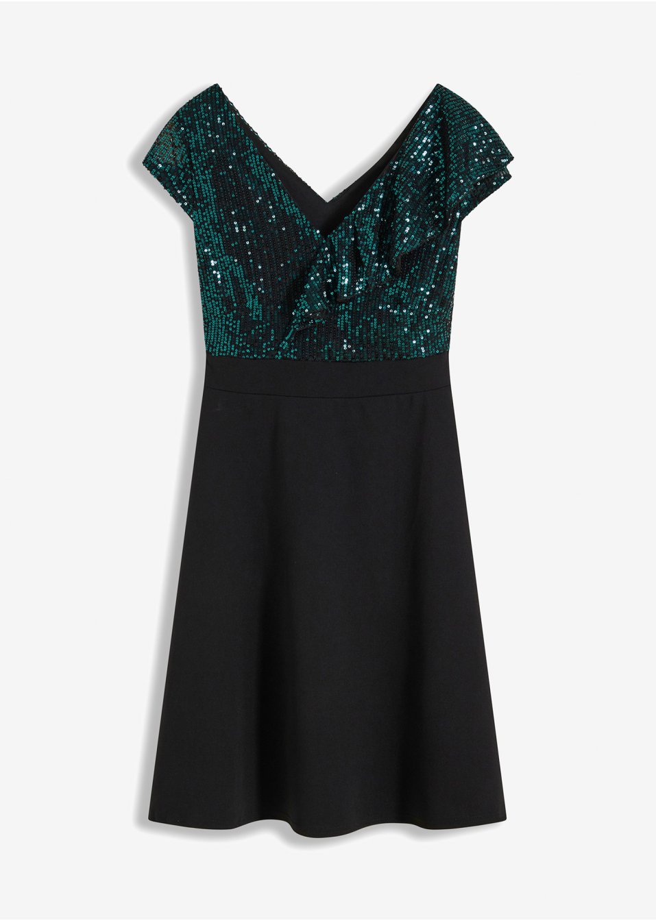 Robe avec empiècement sequins