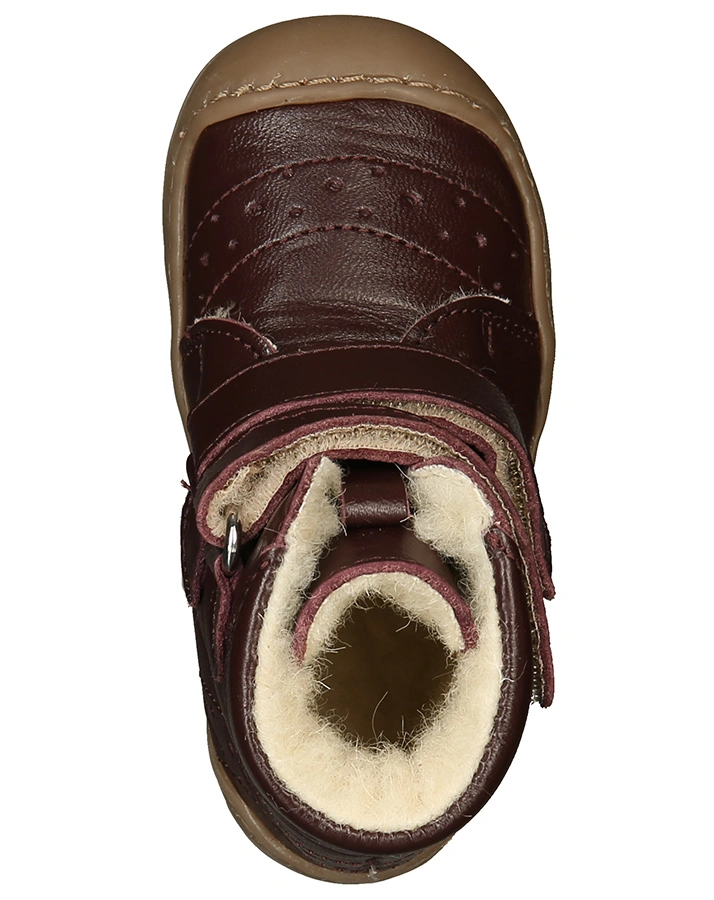 Lauflernschuhe BOOTIE gefüttert in aubergine