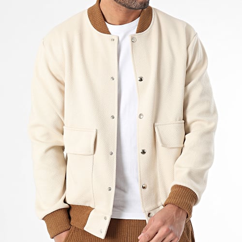 Ensemble Veste Bomber Et Pantalon Beige Camel