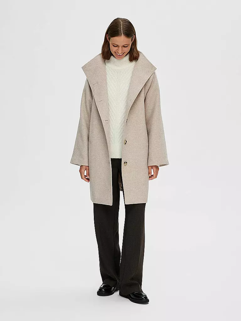 SELECTED FEMME Wollmantel SLFVINNI beige