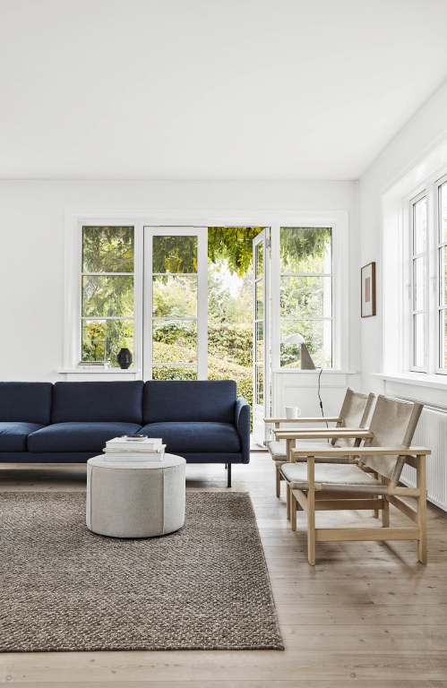 Fredericia Mono poef 55 omni black 301 leather