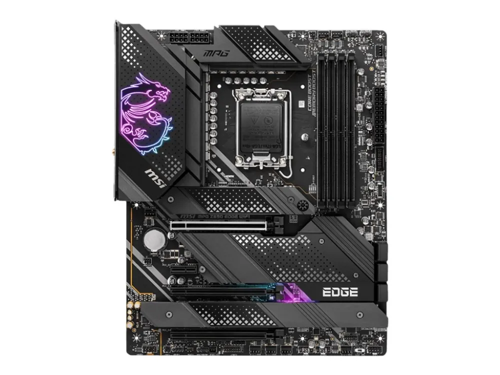 [OUTLET] - MSI MPG Z690 EDGE WIFI - Bundkort - ATX - LGA1700 sokkel - Z690 Chipset - USB-C Gen2, USB 3.2 Gen 1, USB 3.2 Gen 2, USB-C Gen 2x2 - 2.5 Gigabit LAN, Wi-Fi 6, Bluetooth - onboard grafik (CPU påkrævet) - HD Audio (8-kanaler)