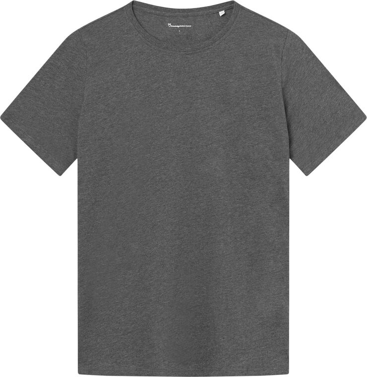 Knowledge Cotton Apparel AGNAR basic t-shirt - Regenerative Organic Certified™ - GOTS/Vegan Grå