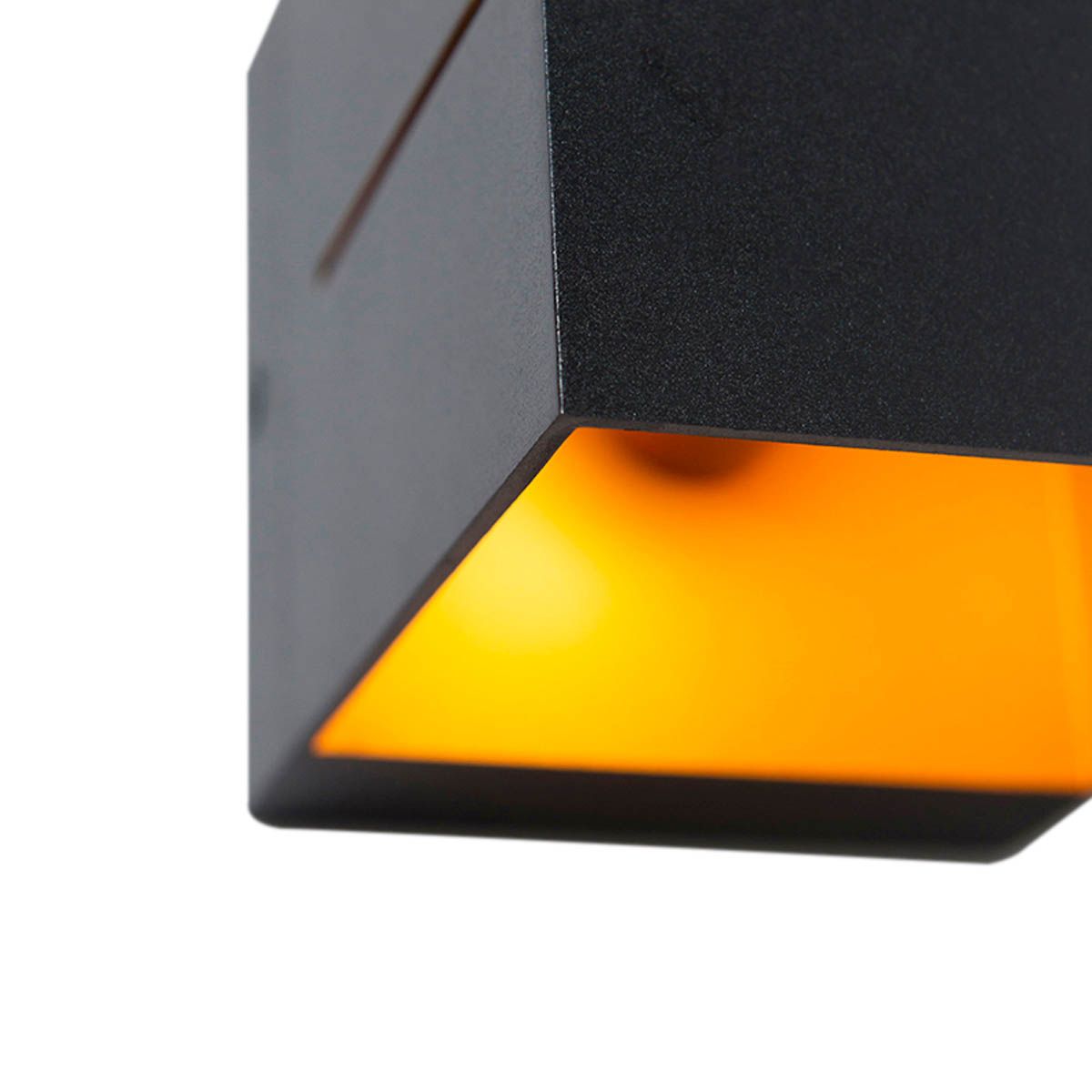 Set van 4 smart wandlampen zwart met goud 9,7 cm incl. Wifi G9 - Transfer Groove