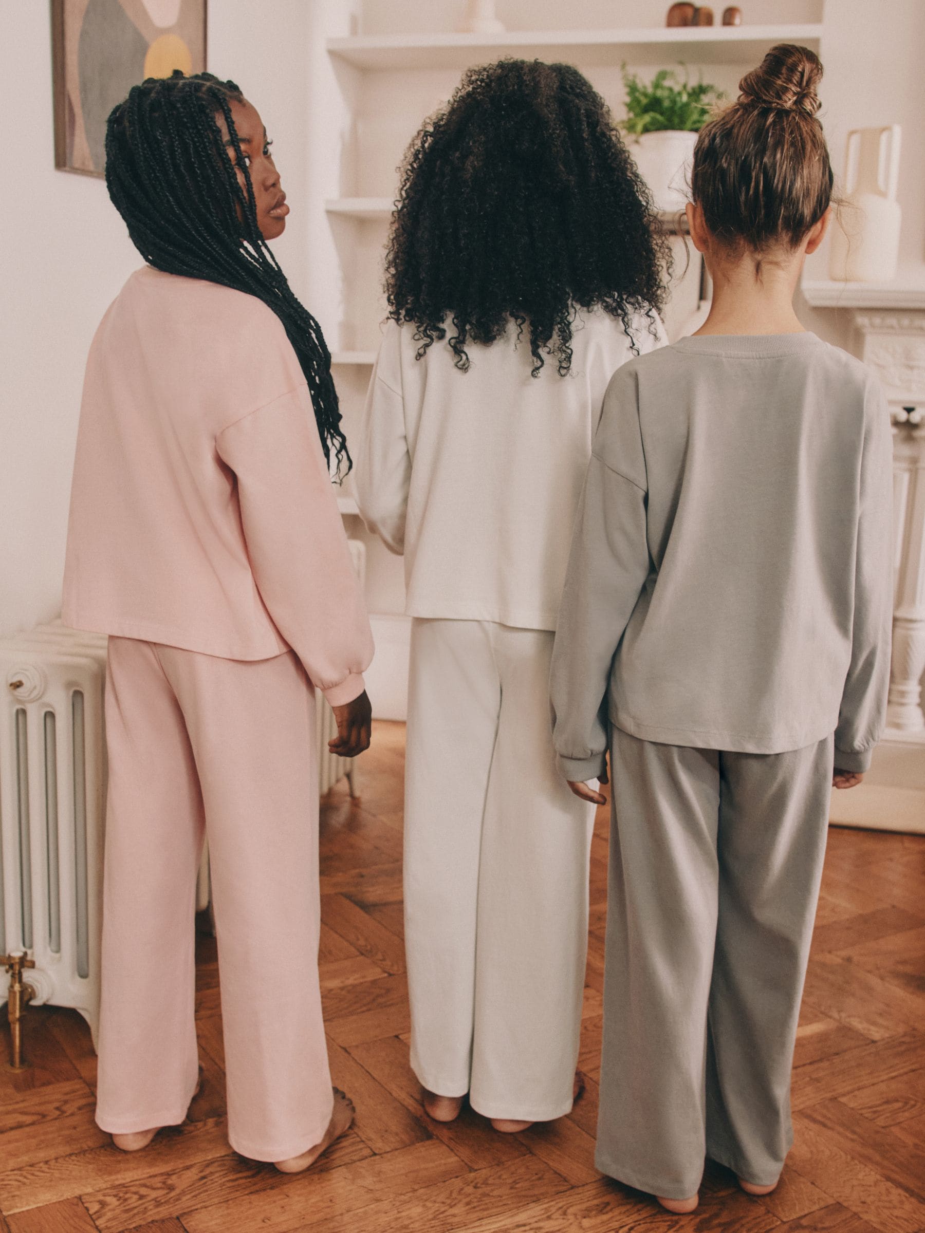 Roze/ecru/grijs - Wide Leg Pyjamas 3 Pack (3-16yrs)