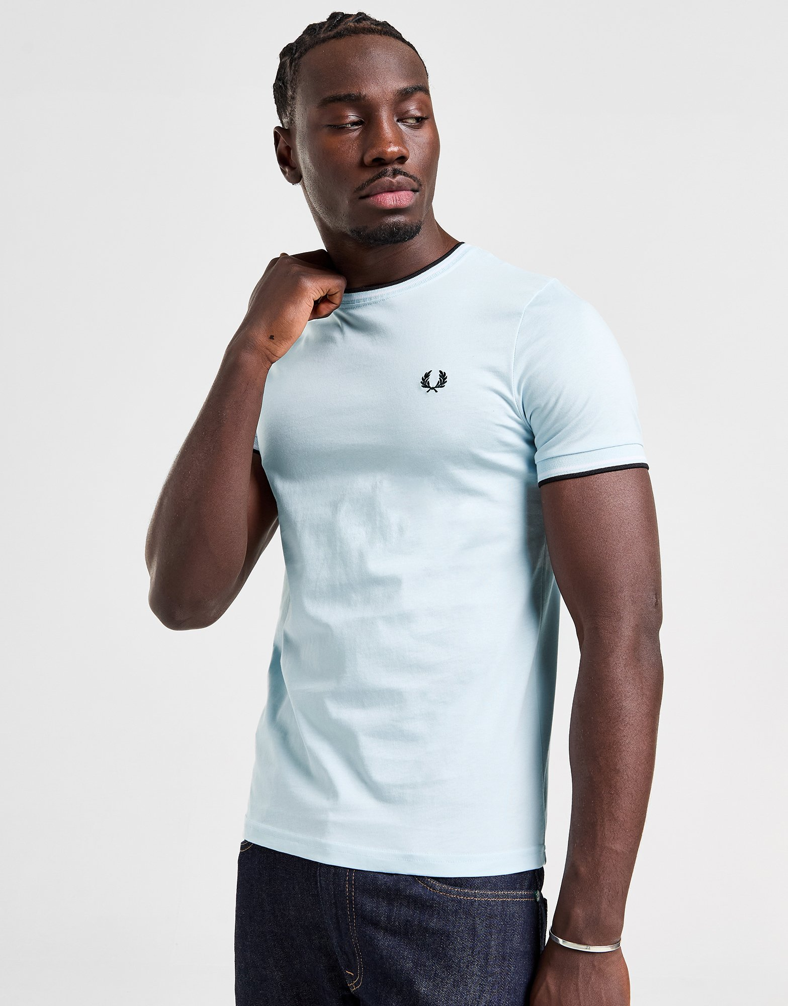 Fred Perry T-Shirt à Manches Courtes Twin Tipped Ringer Homme