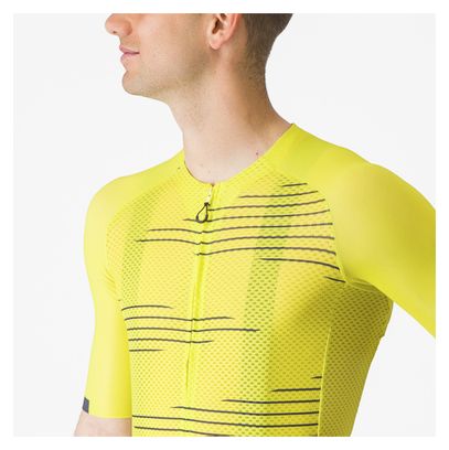 Maillot Manches Courtes Castelli Climber's 4.0 Jaune/Bleu