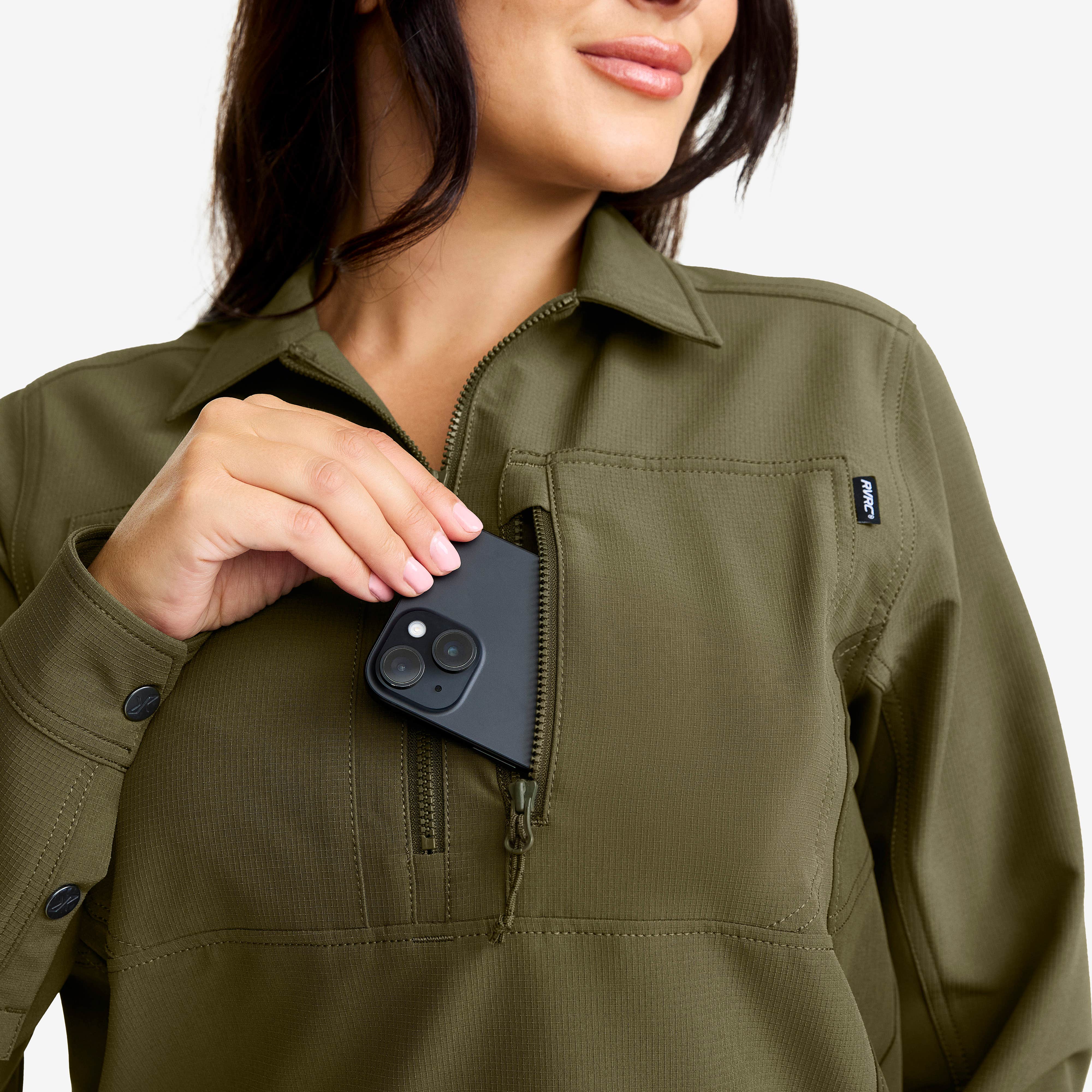 Ridge Half-zip Stretch Shirt Dame Grape Leaf/Forest Night