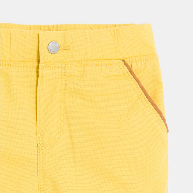 Pantalon coton fantaisie bas resserré jaune bébé garçon Jaune