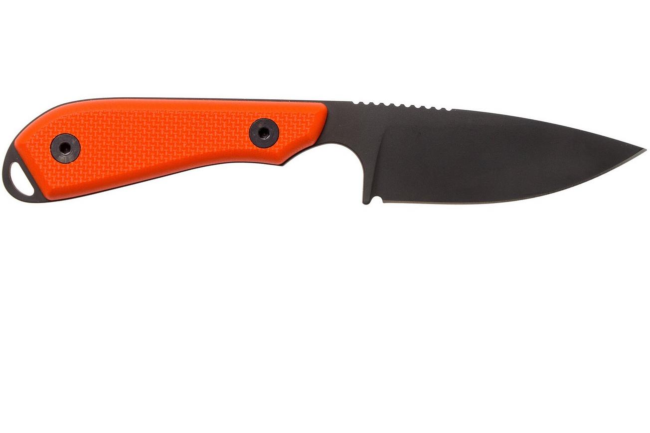 White River Knives M1 Backpacker Pro Orange G10, Black Ionbond vaststaand mes, Kydex schede
