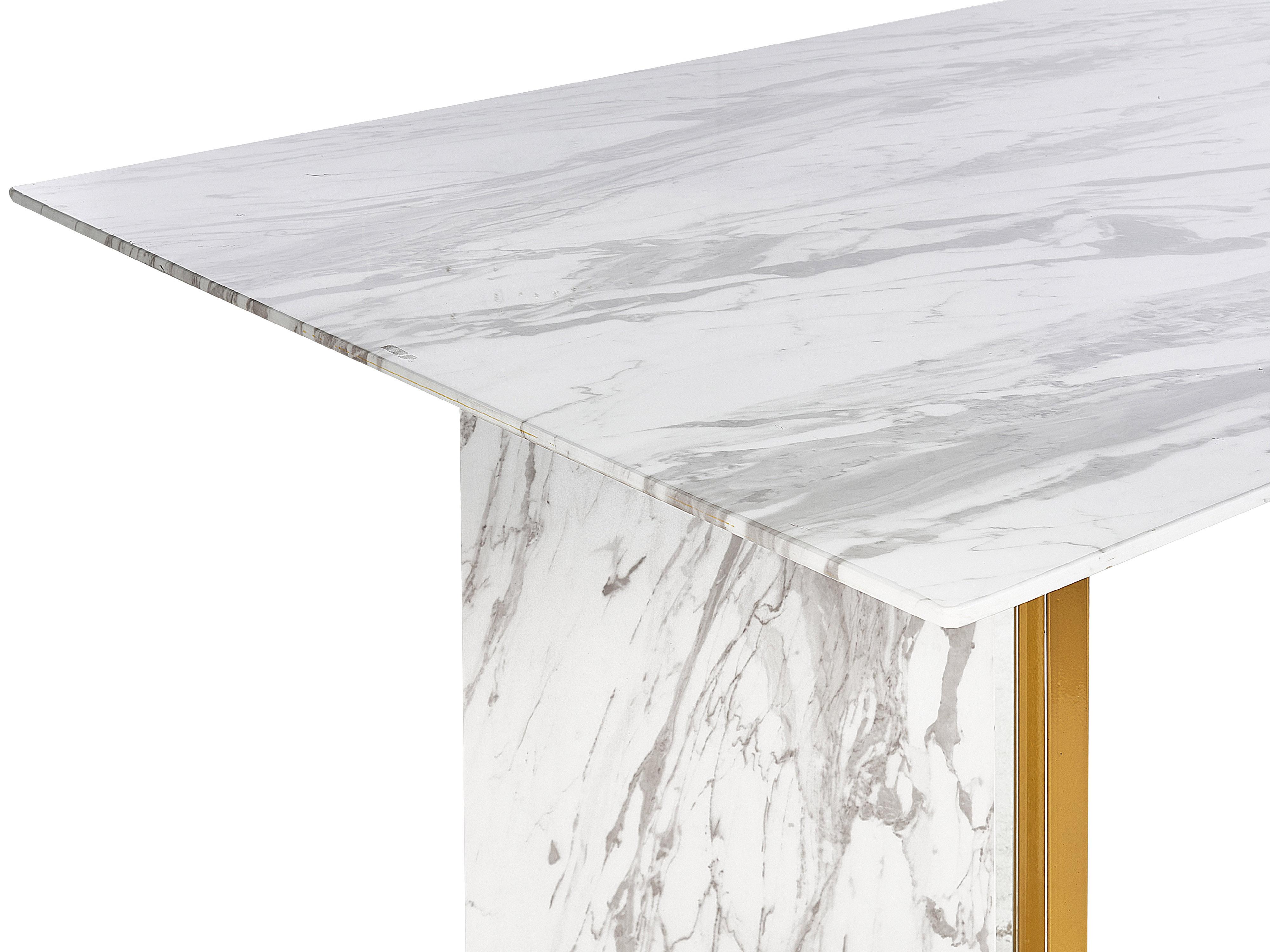 Eettafel CALCIO Wit marmer 100 cm 200 cm