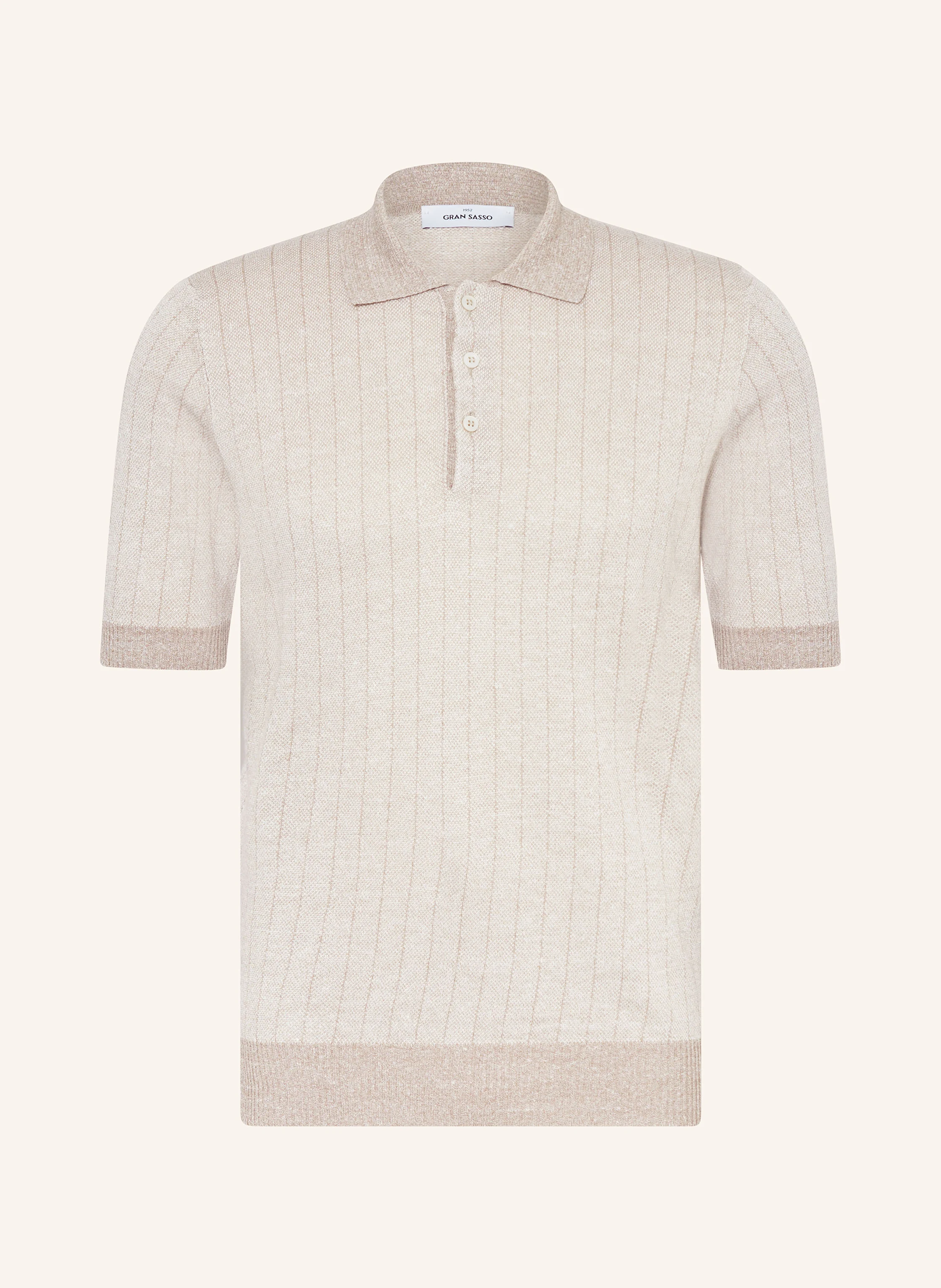 GRAN SASSO Piqué-Poloshirt mit Leinen