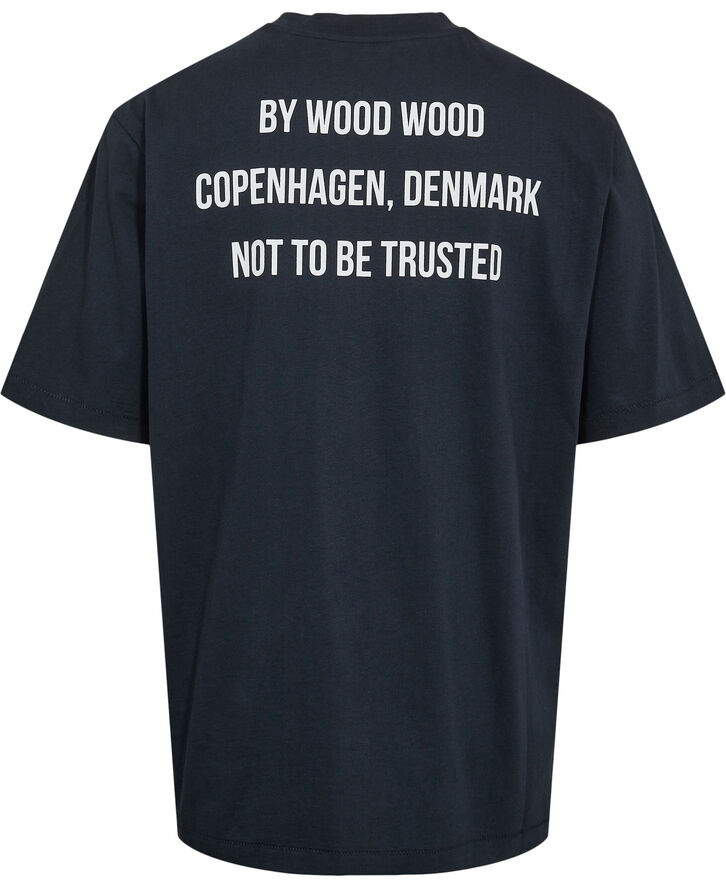 Wood Wood WWAsa Not To Be Trusted Tshirt Dark navy