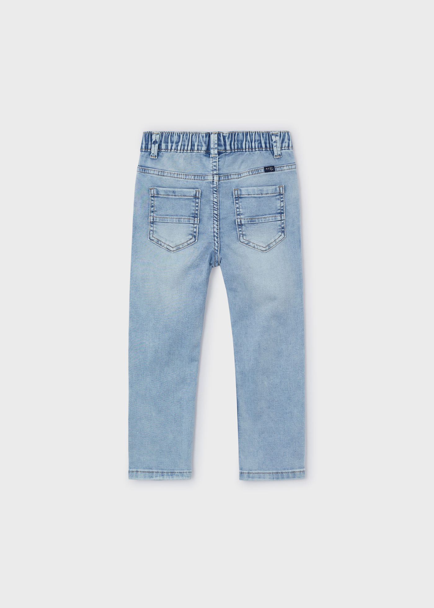 Calça jeans jogger infantil Better Cotton, jeans claro