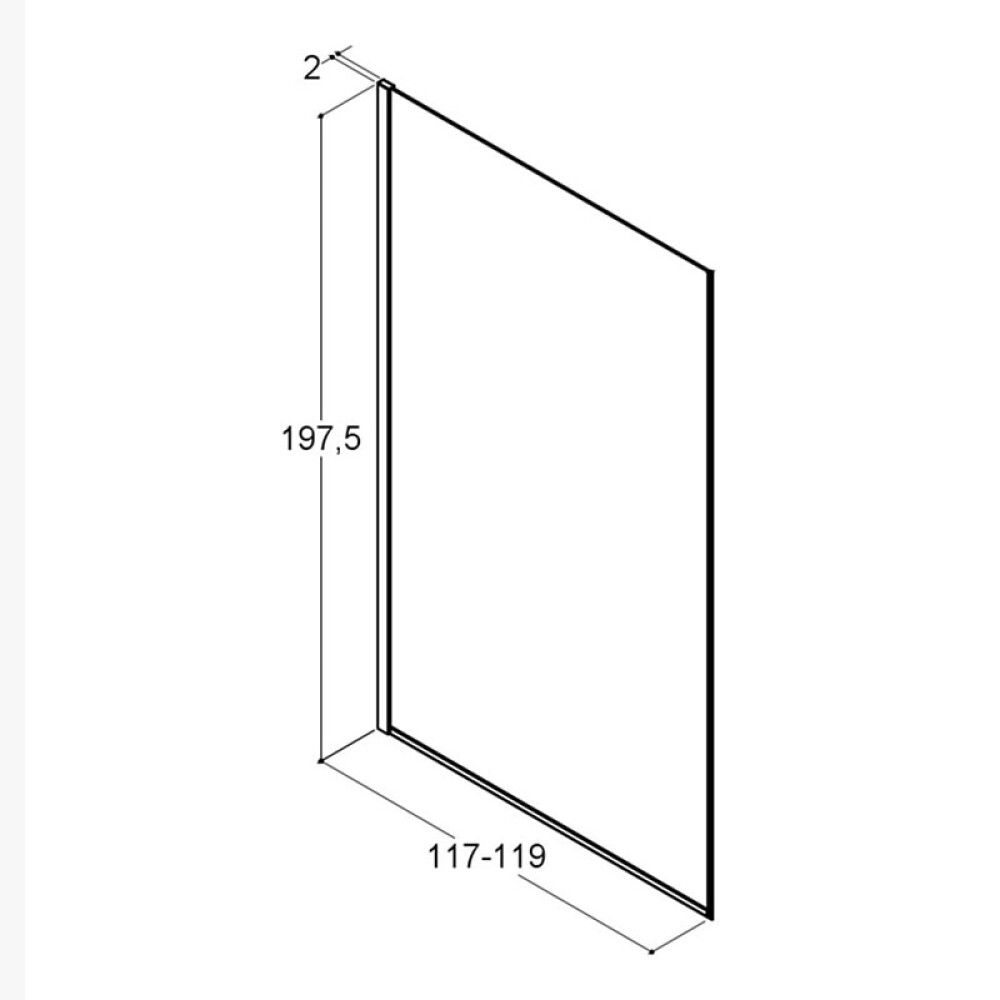 DUSJVEGG SCANBAD MATCH FAST SATIN/KLARGLASS 120 CM