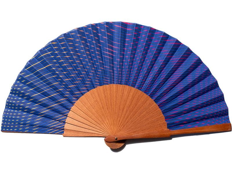 AFO - A FAN OF Handfächer- Dancing Waves 42 cm Handgefertigter Sommerfächer
