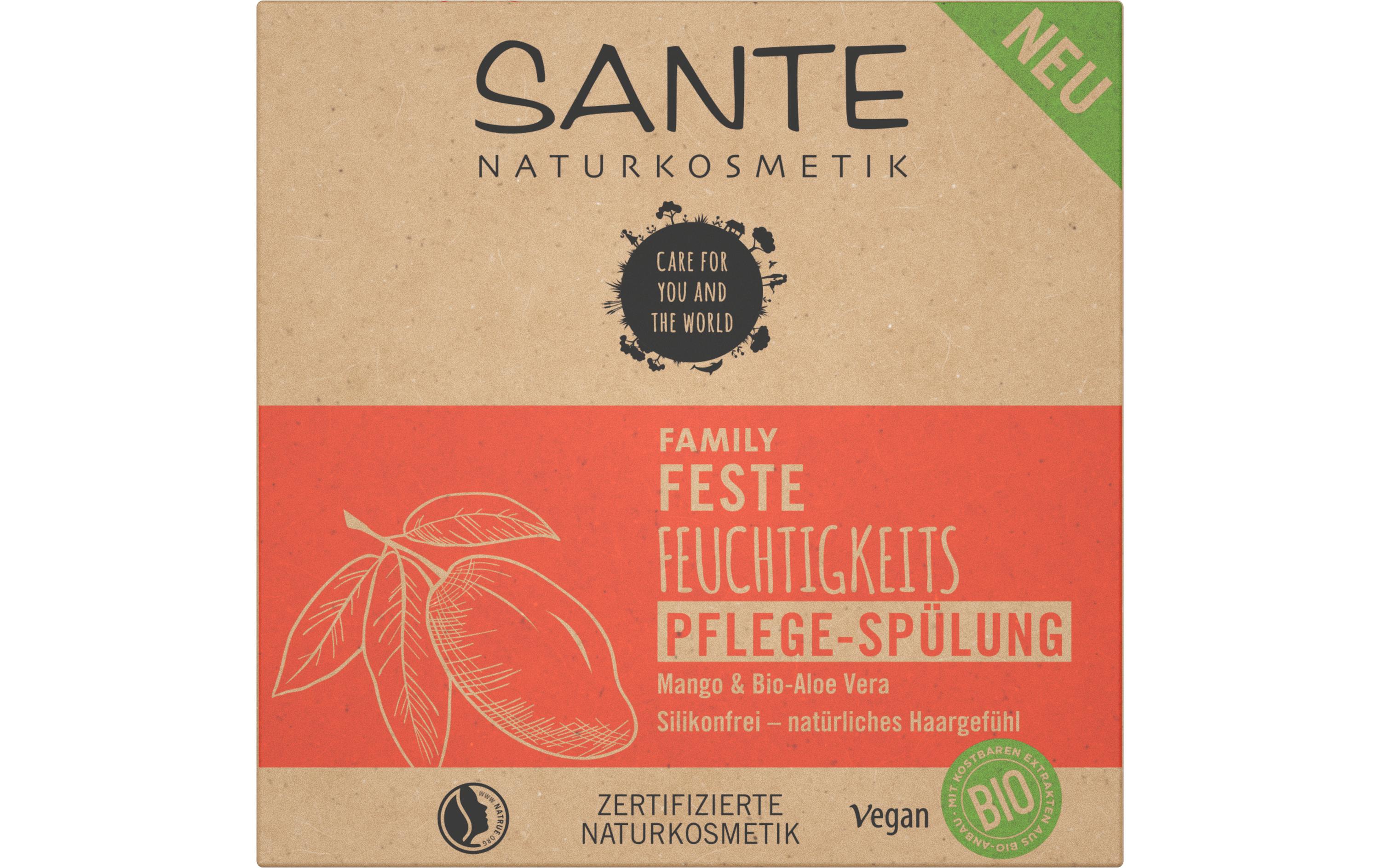 Haarspülung Family Mango and Bio Aloe Vera 60 gNatürlicher und fester Conditioner gegen trockenes Haar