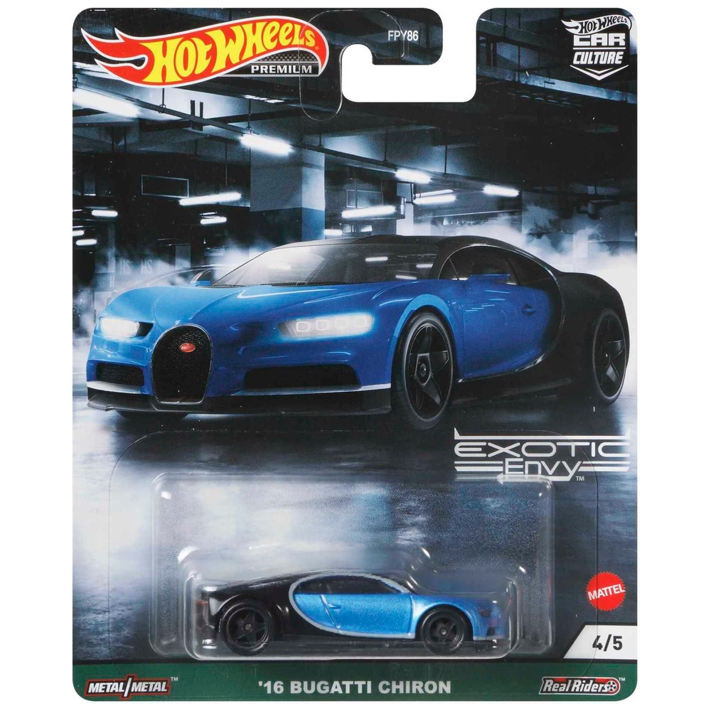 Hot Wheels Car Culture 1:64 Maßstab Diecast '16 Bugatti Chiron Fahrzeug