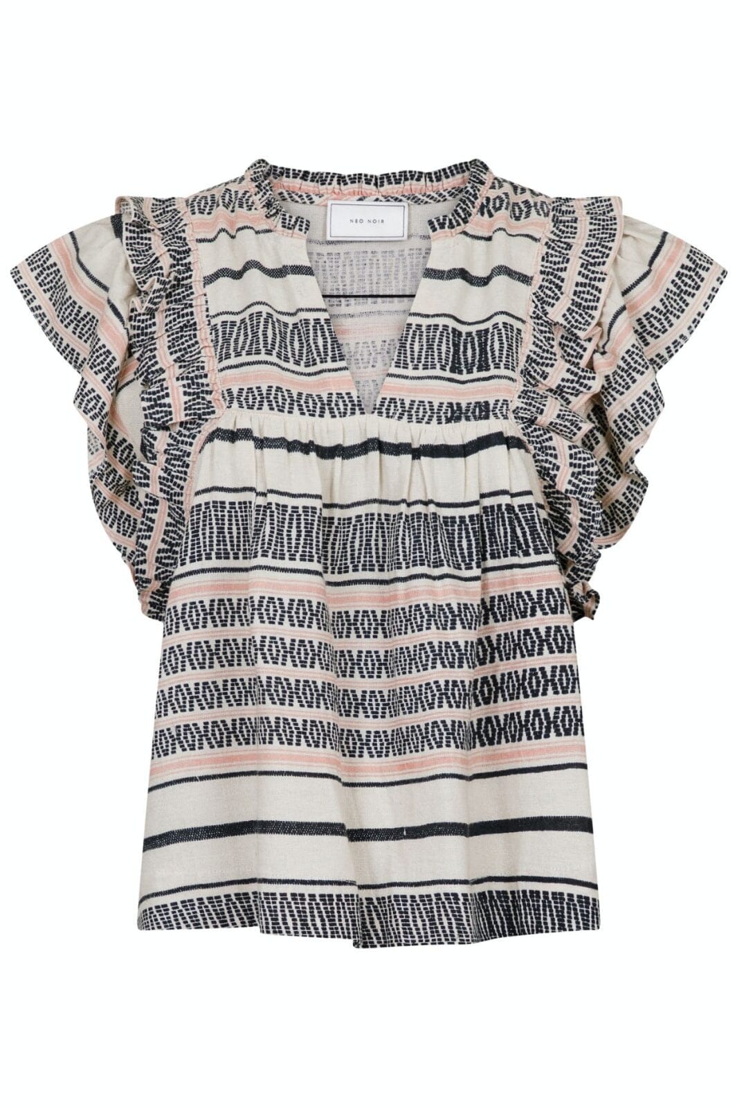 Neo Noir Jayla Stitch Print Top