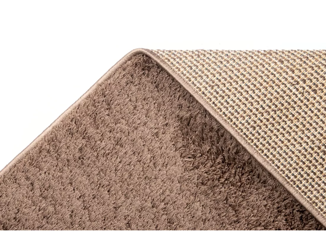 Tapis shaggy 240x240 brun Luzern