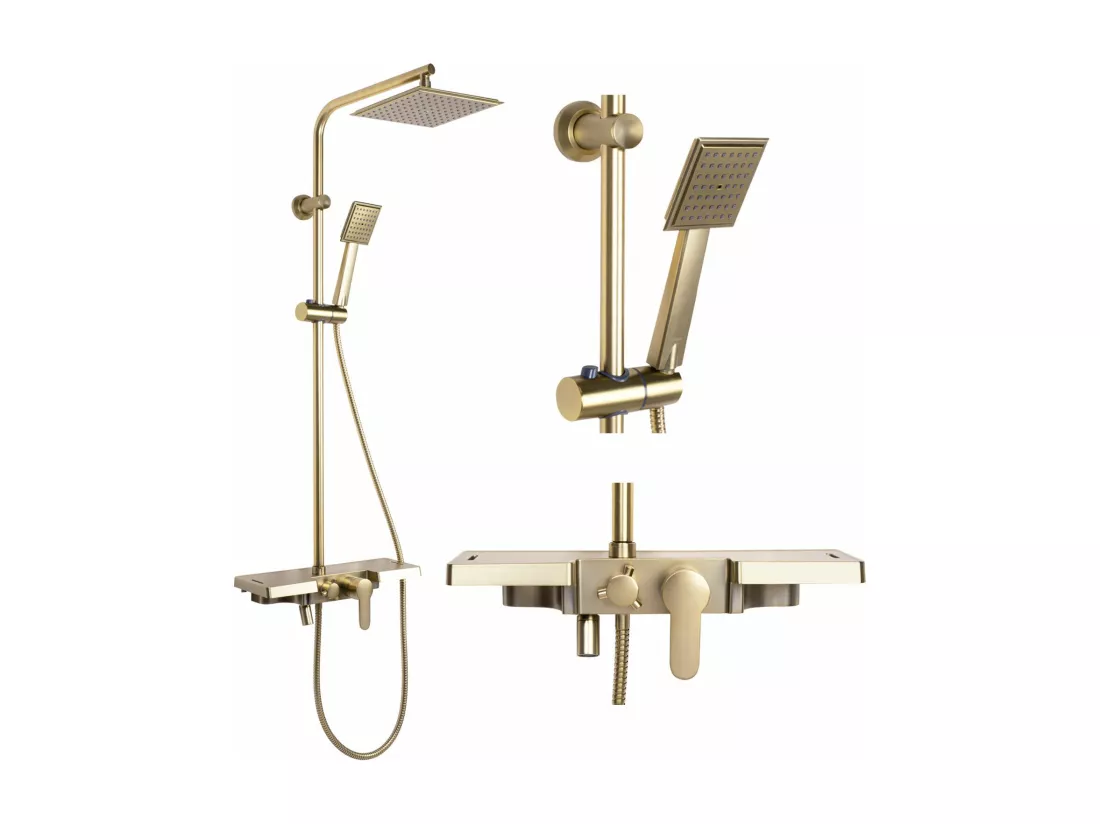 Kit De Douche Rea Bravo 0 Brush Gold