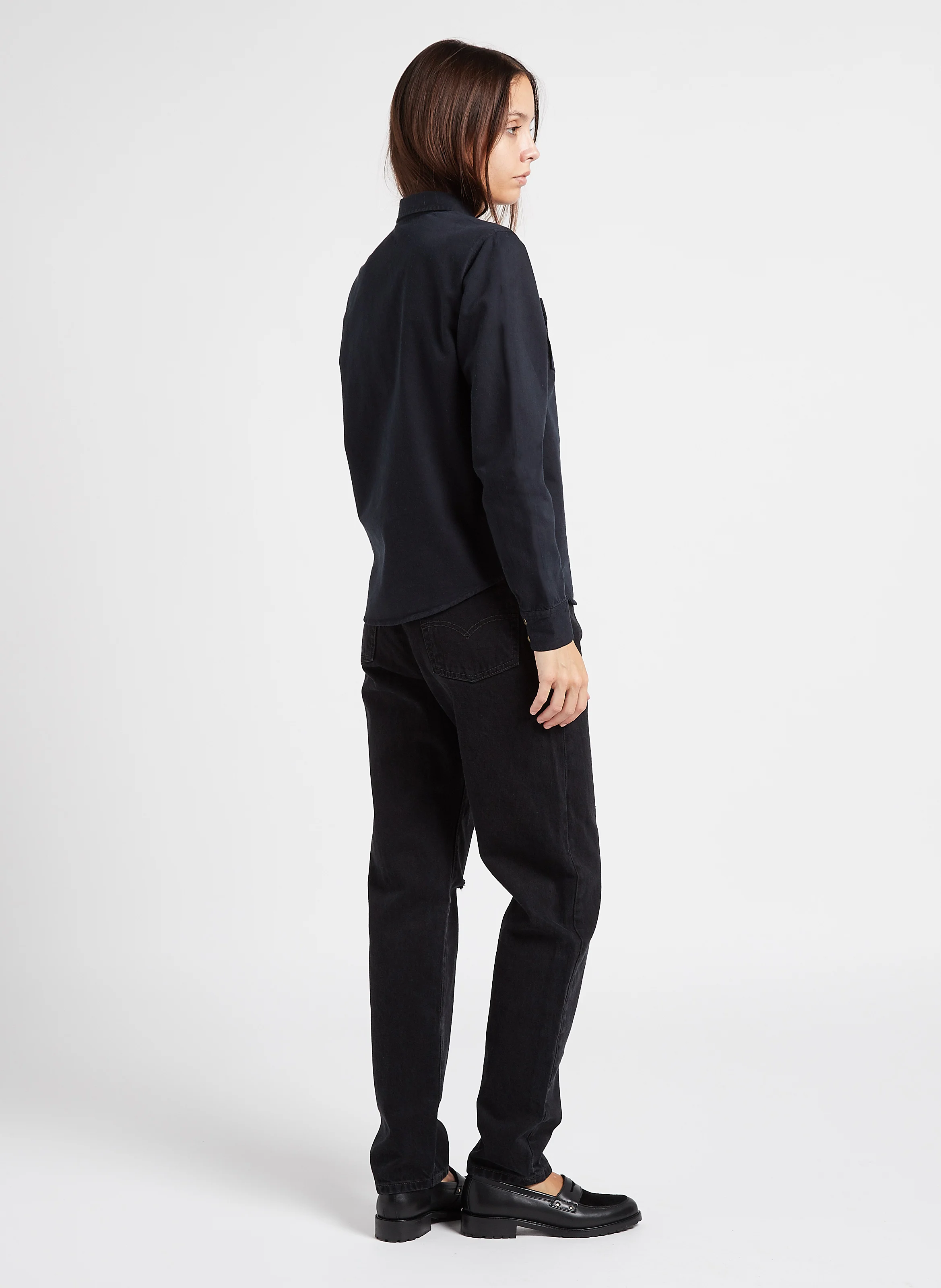 BOB - Chemise col classique en coton| Noir