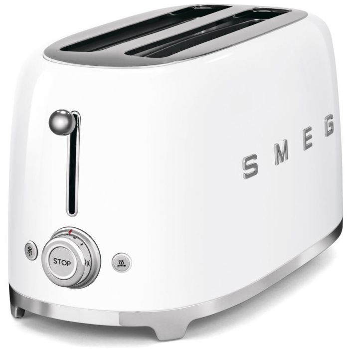 SMEG Toaster 2-Schlitz Lang 50's Retro Style TSF02WHEU Weiß