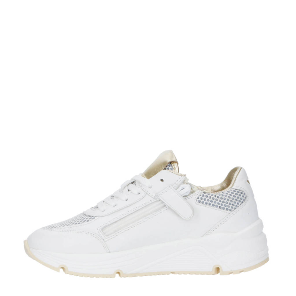 So Jamie leren sneakers wit/goud