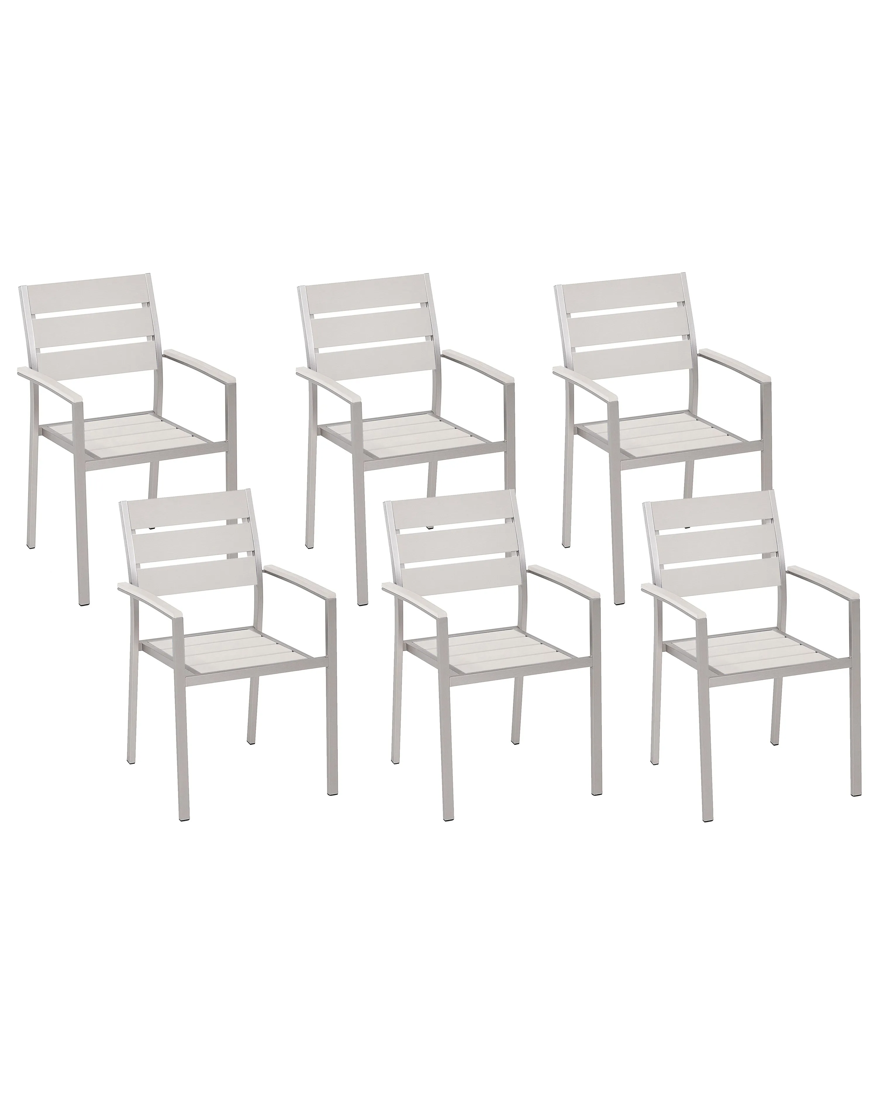 Set van 6 tuinstoelen VERNIO Wit