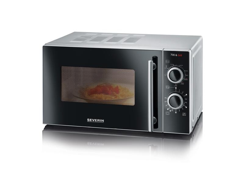 Severin Mikrowelle mit Grill MW7771 Schwarz Mikrowelle mit einer Leistung von 700 W