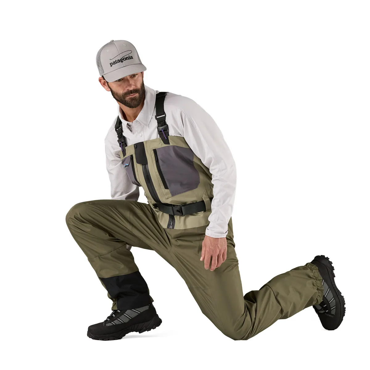 Patagonia M'S Swiftcurrent Traverse Zip Front Waders River Rock Green