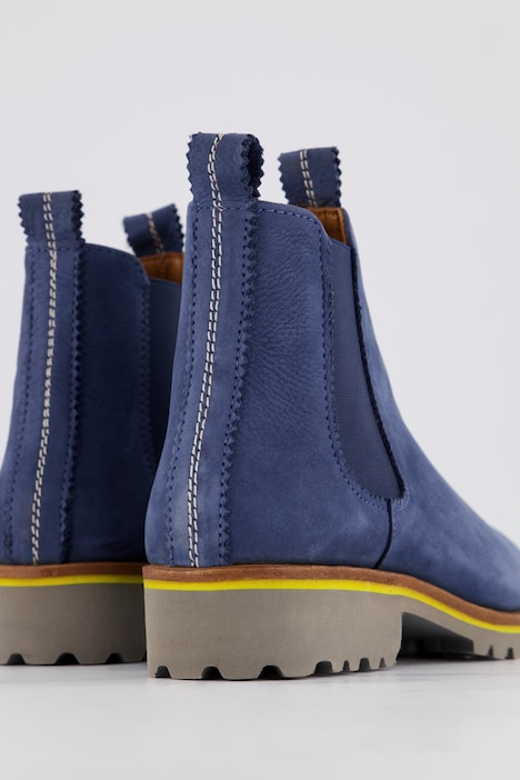 Leder-Chelseaboots, Elastikeinsatz, Streifensohle