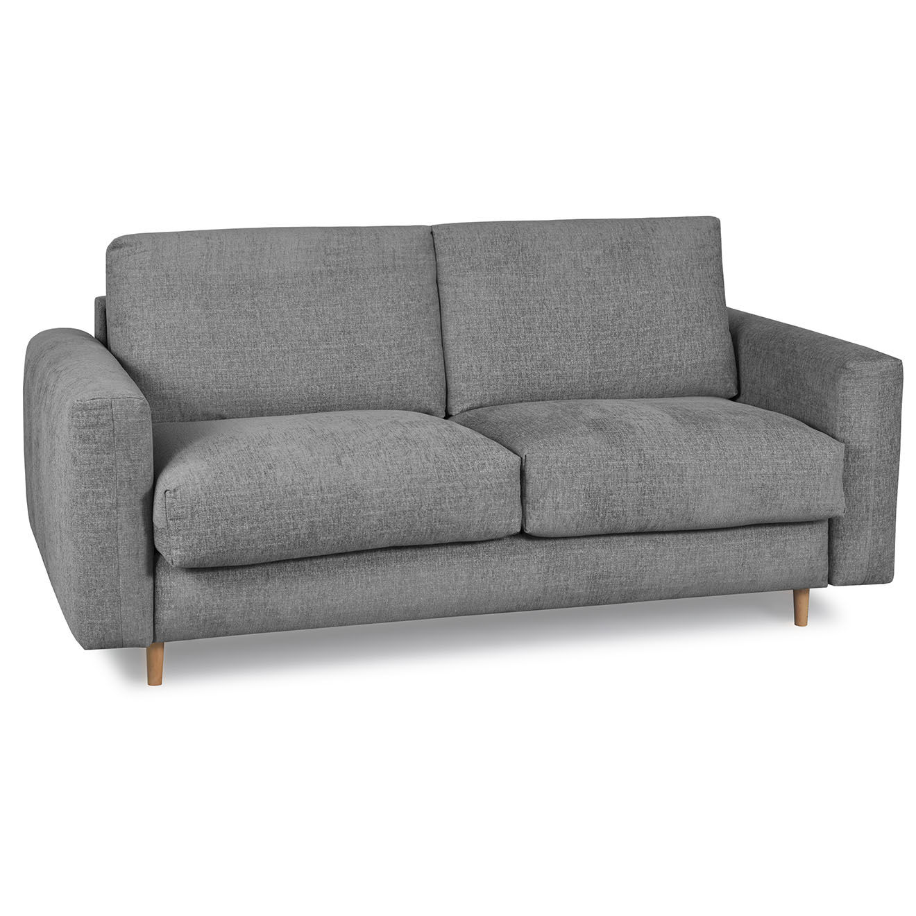 Bobochic Canapé droit cocoone convertible express  gris foncé - 200x105x98 cm