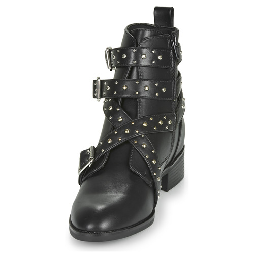 Only - BRIGHT 14 PU STUD BOOT - Noir