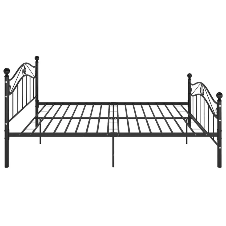 vidaXL - Meatlen bed frame - Zwart - Metaal - 140x200 cm