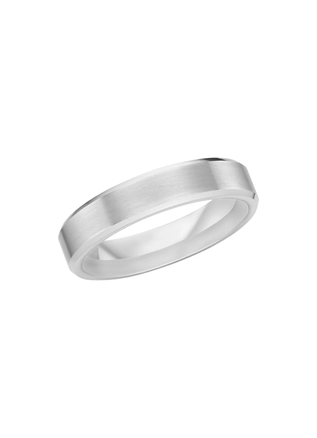 Mattierter Trauring in Silber 925/- fein