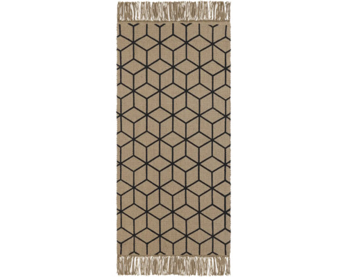 Cancun Hexagon tapijt, natuurlijk, 70x140 cm