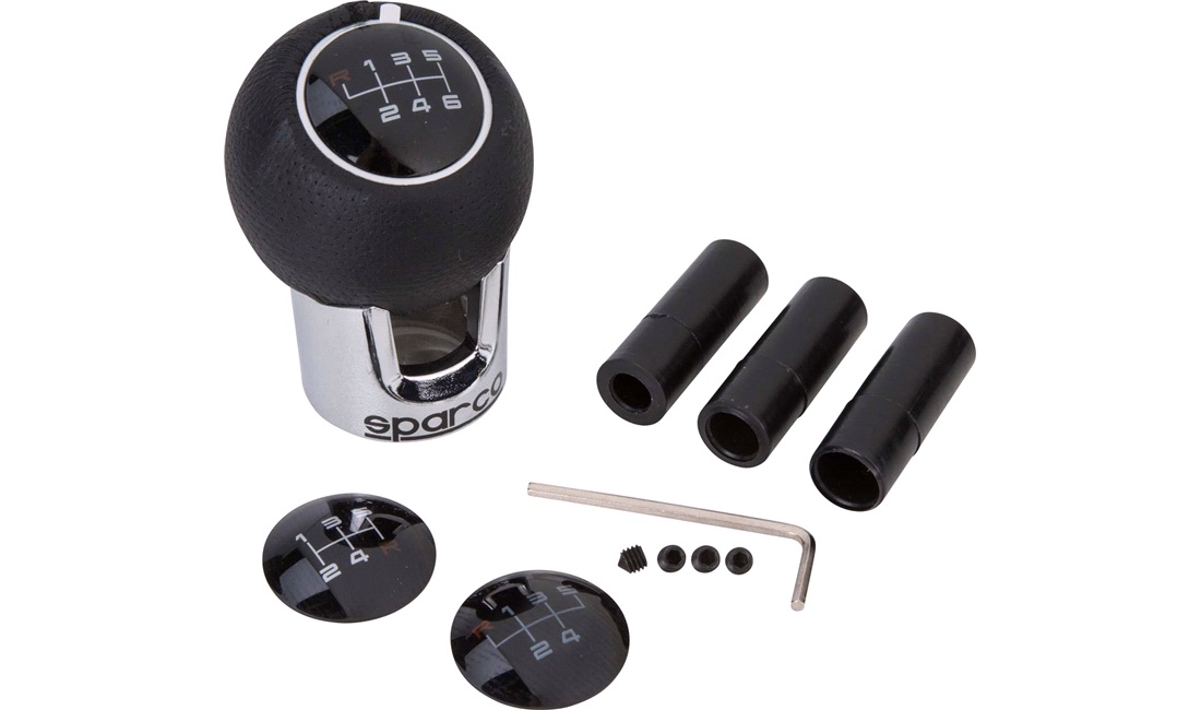 Gearknop chrome/black SPARCO Lazio