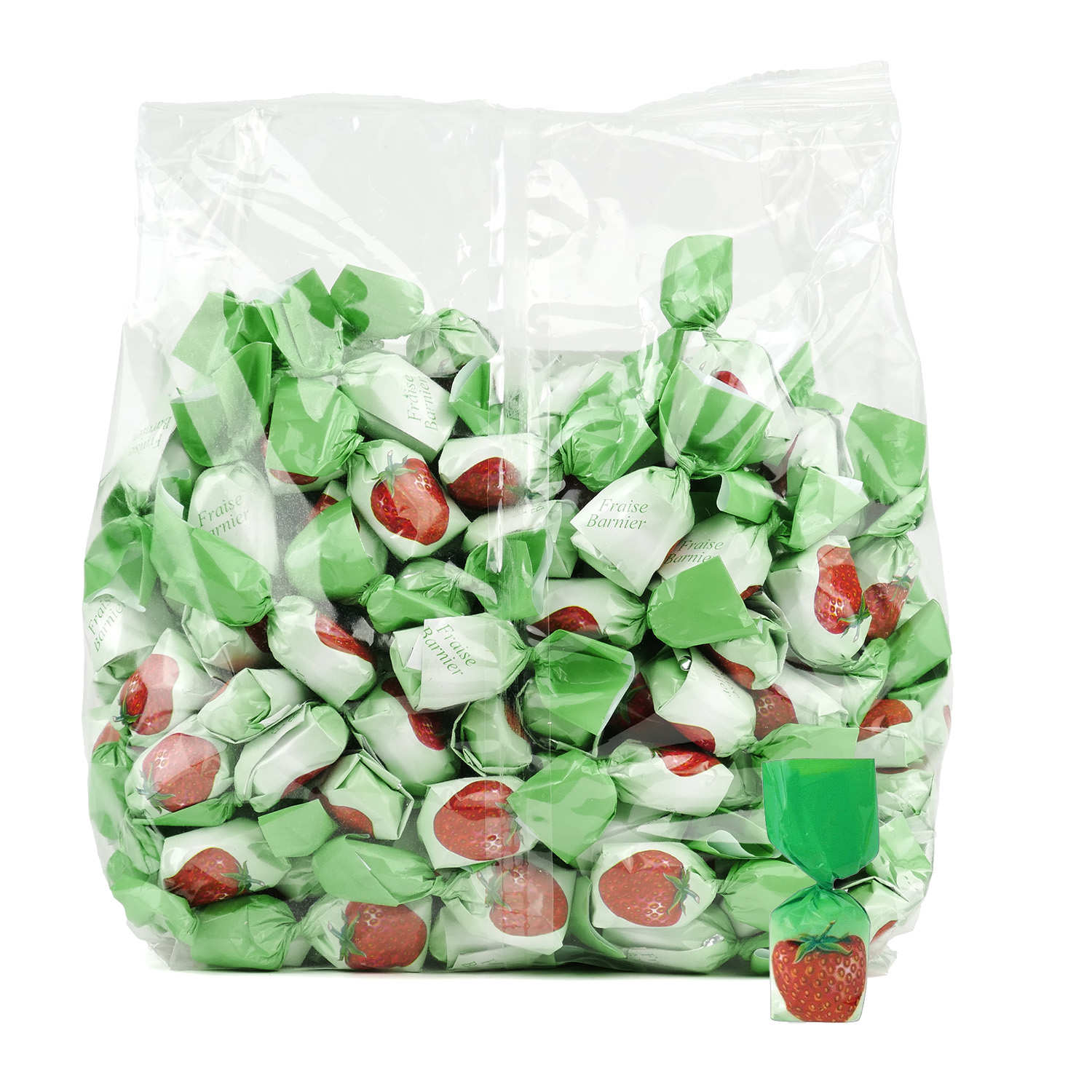 Bonbons fourrés gourmands Fraise - Format économique 1kg