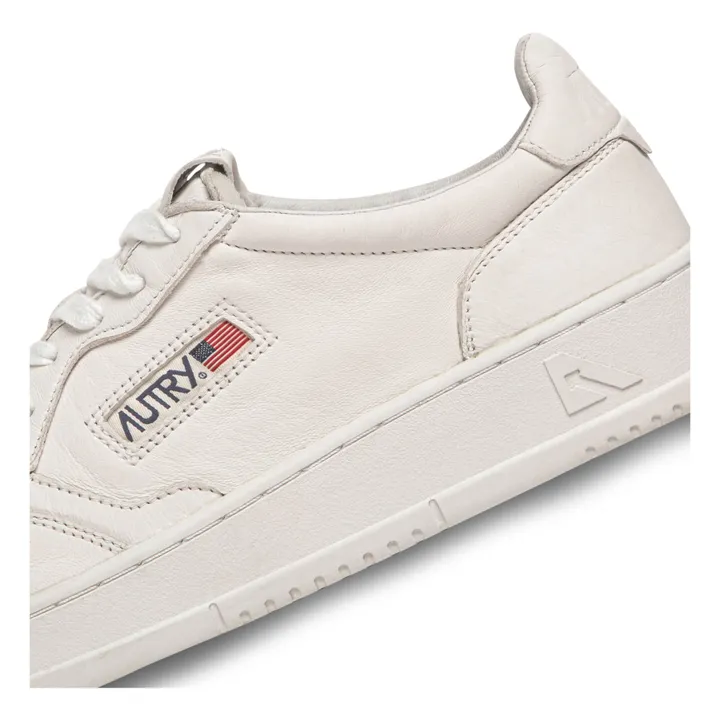 Autry Baskets Medalist Low Cuir de Chèvre | Blanc