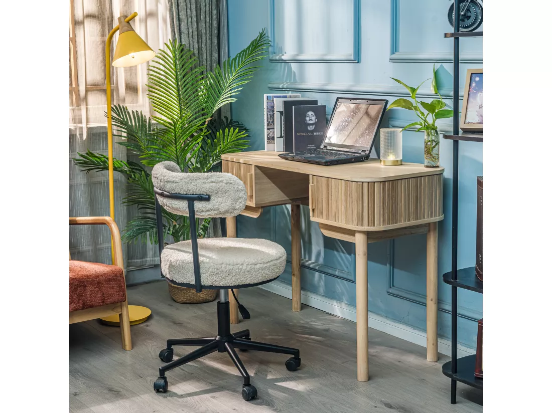 Bureau 2 portes en bois de frêne