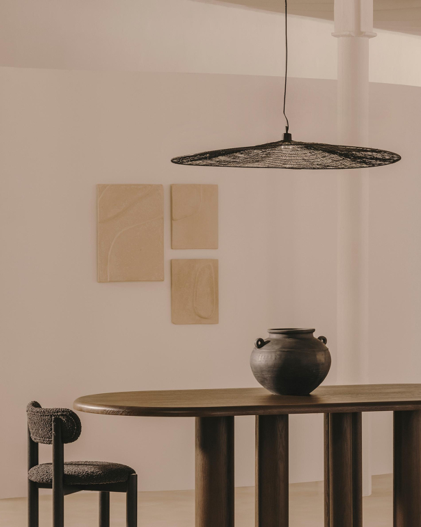 Kave Home Makai hanglamp Ø100 zwart