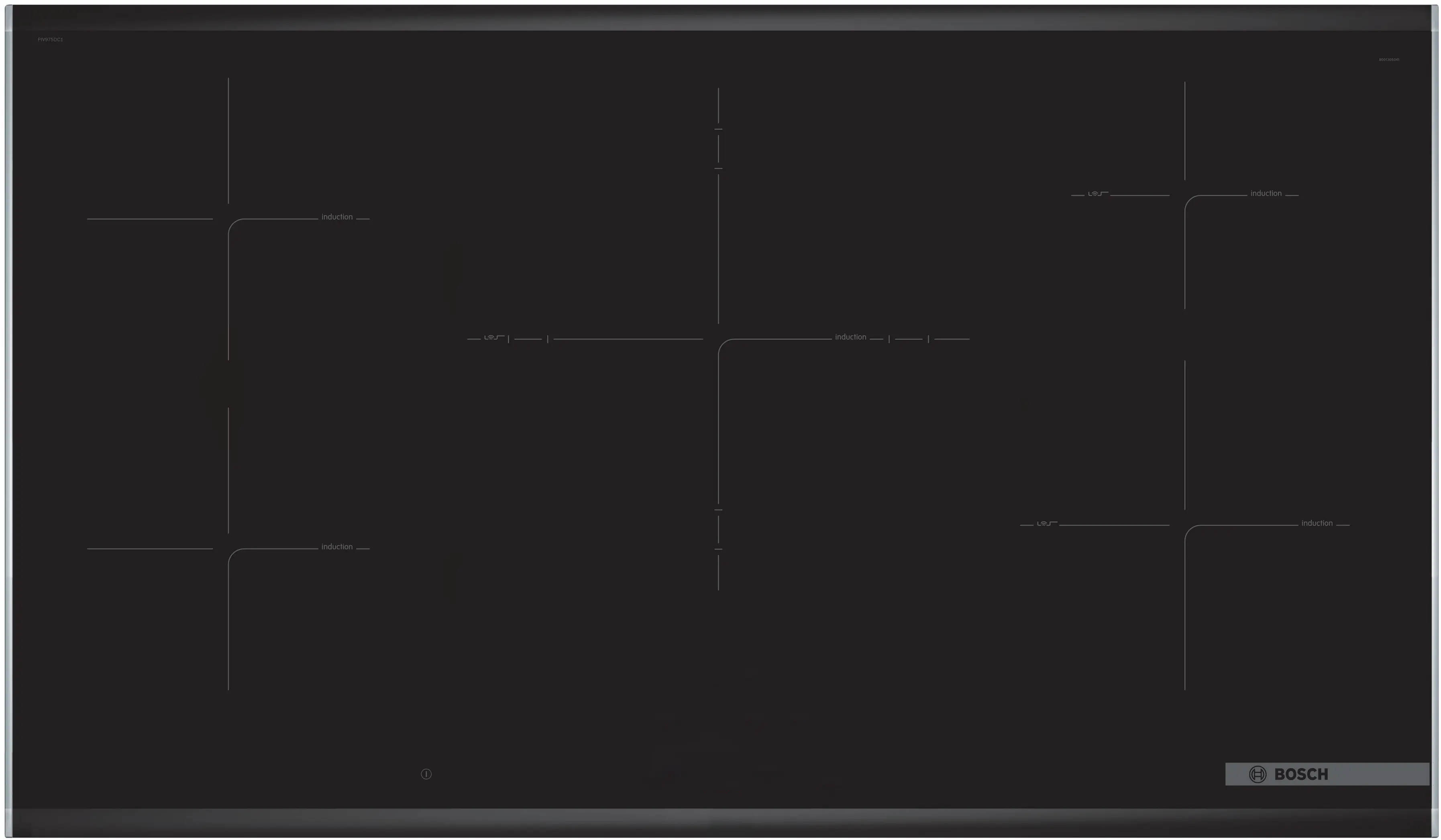 Serie 8 Inductiekookplaat 90 cm opbouwmontage met rand