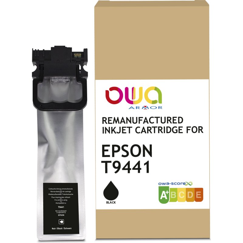 Cartouche d'encre remanufacturée OWA - standard - Noir - pour EPSON T9441
