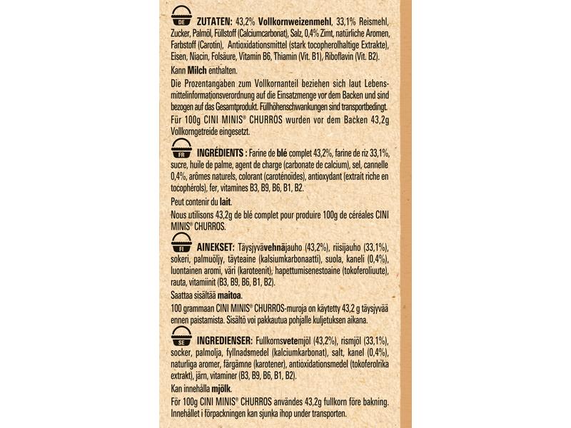 Nestlé Cerealien Cini Minis Churros 360 g Frühstückscerealien mit Zimtgeschmack