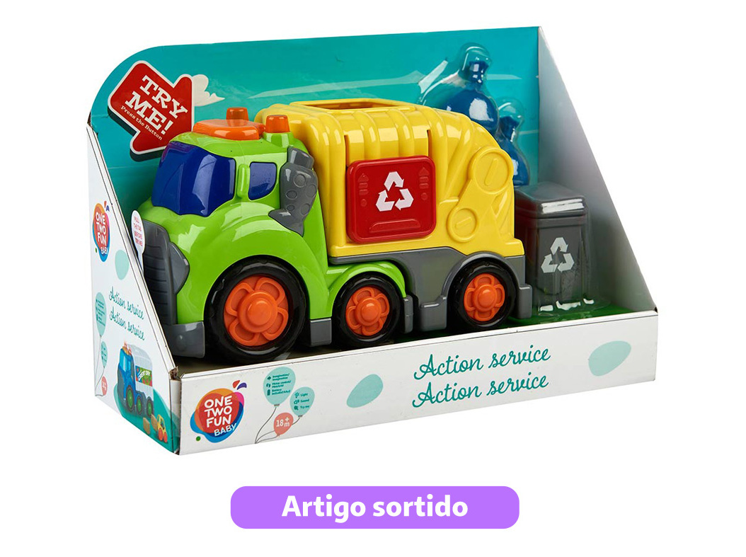 CARRO COM LUZ E SOM ONE TWO FUN MODELOS SORTIDOS