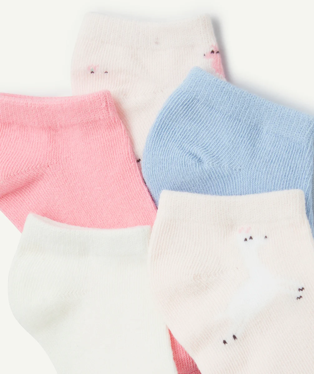 lot de 5 paires de socquettes fille thème animaux