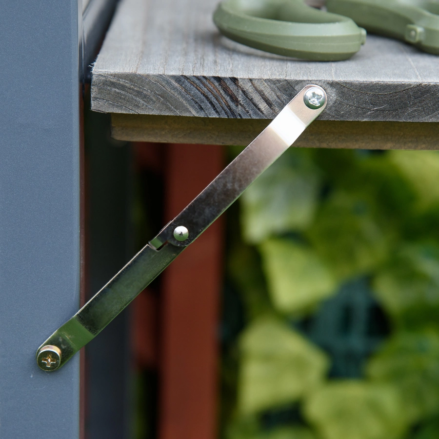 Outsunny Hochbeet mit Klapptischen grau
