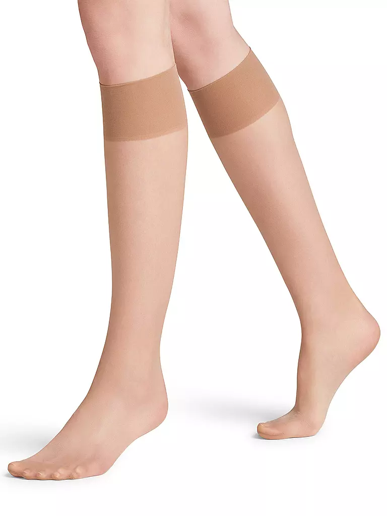 FALKE Kniestrümpfe Seidenglatt 15 DEN cocoon beige