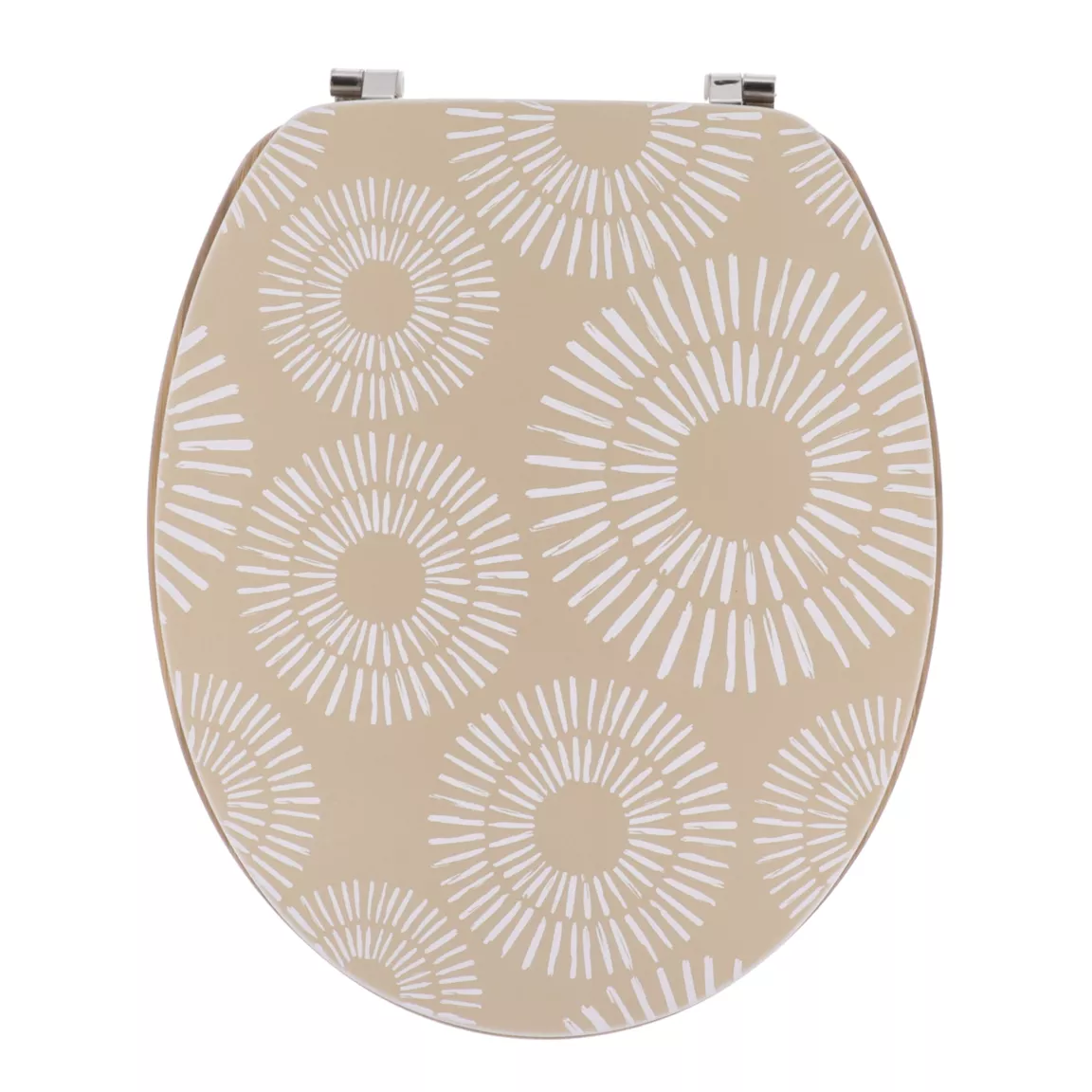 Abattant WC 18 pouces MDF Ethnic Spirals Beige